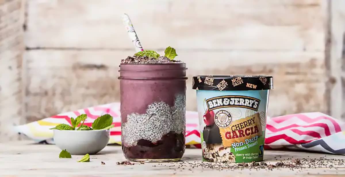 Vegan Cherry Garcia Smoothie Jar | Ben & Jerry's